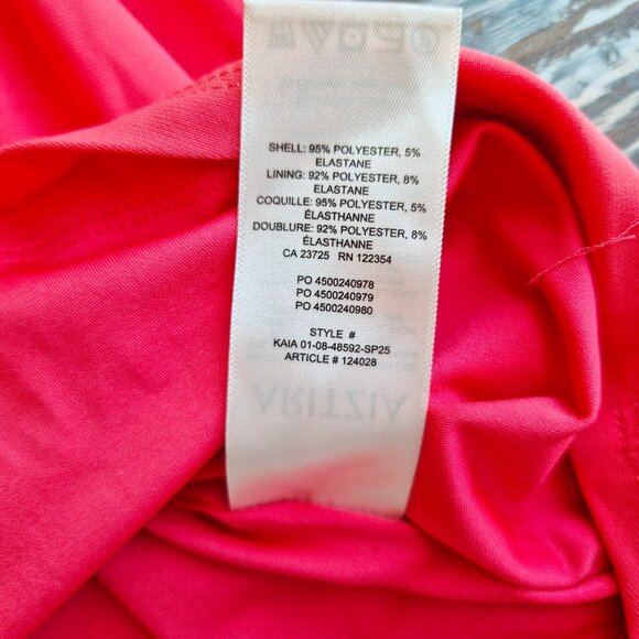 NWoT Babaton Aritzia Title Drapey Jersey Off-Shoulder Dress Long Sleeve Red - Picture 14 of 16